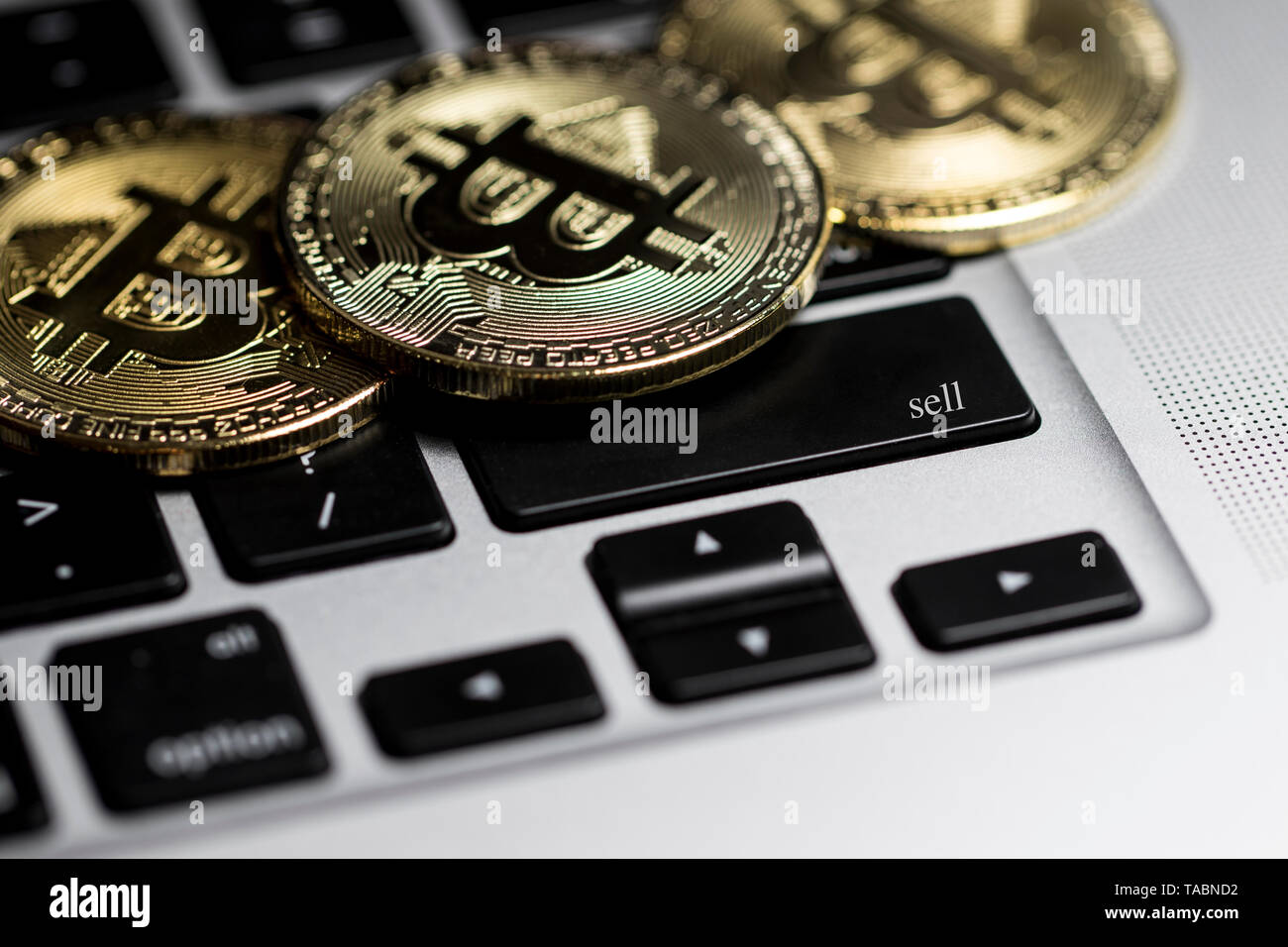 Selling Cryptocurrencies Bitcoin On Computer Keys Selling Digital - 